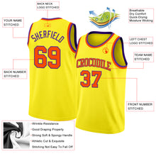 Charger l&#39;image dans la galerie, Custom Light Yellow Orange-Purple Authentic Basketball Jersey
