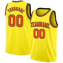 Charger l&#39;image dans la galerie, Custom Light Yellow Orange-Black Authentic Basketball Jersey
