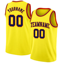 Charger l&#39;image dans la galerie, Custom Light Yellow Navy-Orange Authentic Basketball Jersey
