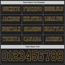 Load image into Gallery viewer, Custom Black Old Gold Long Sleeve Authentic Football Jersey
