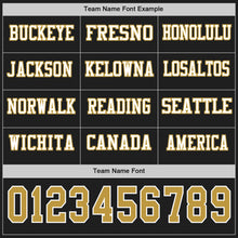 Load image into Gallery viewer, Custom Black Old Gold-White Long Sleeve Authentic Football Jersey
