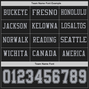 Custom Black Gray Long Sleeve Authentic Football Jersey