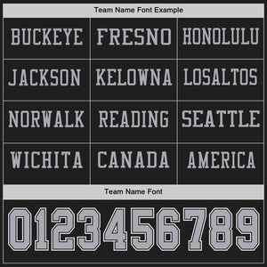 Custom Black Gray Long Sleeve Authentic Football Jersey