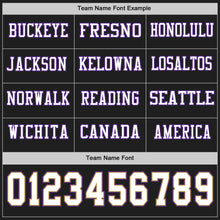 Laden Sie das Bild in den Galerie-Viewer, Custom Black White Old Gold-Purple Long Sleeve Authentic Football Jersey
