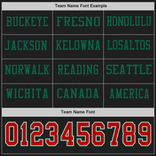 Load image into Gallery viewer, Custom Black Red White-Kelly Green Long Sleeve Authentic Football Jersey
