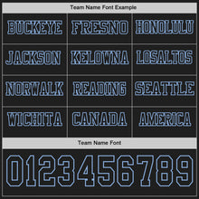 Load image into Gallery viewer, Custom Black Light Blue Long Sleeve Authentic Football Jersey
