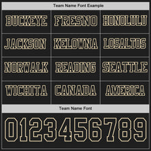 Load image into Gallery viewer, Custom Black Cream Long Sleeve Authentic Football Jersey
