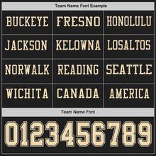 Load image into Gallery viewer, Custom Black Cream Long Sleeve Authentic Football Jersey
