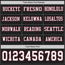 Load image into Gallery viewer, Custom Black White-Crimson Long Sleeve Authentic Football Jersey
