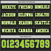 Load image into Gallery viewer, Custom Black Neon Green-White Long Sleeve Authentic Football Jersey
