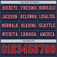 Загрузить изображение в средство просмотра галереи, Custom Navy Red-Gray Long Sleeve Authentic Football Jersey
