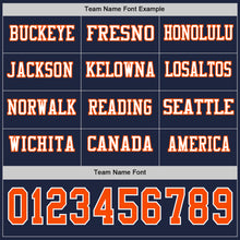 Laden Sie das Bild in den Galerie-Viewer, Custom Navy Orange-White Long Sleeve Authentic Football Jersey
