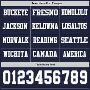 Custom Navy White-Gray Long Sleeve Authentic Football Jersey