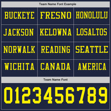 Загрузить изображение в средство просмотра галереи, Custom Navy Light Yellow Long Sleeve Authentic Football Jersey
