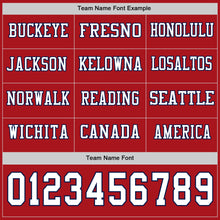 Load image into Gallery viewer, Custom Red White-Navy Long Sleeve Authentic Football Jersey
