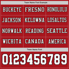 Load image into Gallery viewer, Custom Red White Gray-Black Long Sleeve Authentic Football Jersey
