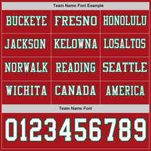 Load image into Gallery viewer, Custom Red White-Kelly Green Long Sleeve Authentic Football Jersey
