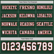 Load image into Gallery viewer, Custom Green White-Red Long Sleeve Authentic Football Jersey
