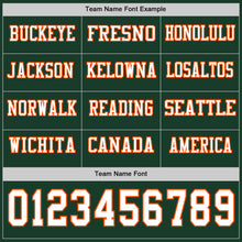 Load image into Gallery viewer, Custom Green White-Orange Long Sleeve Authentic Football Jersey
