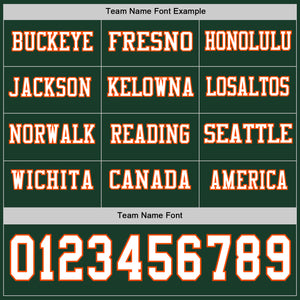 Custom Green White-Orange Long Sleeve Authentic Football Jersey