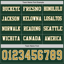 Charger l&#39;image dans la galerie, Custom Green Old Gold-White Long Sleeve Authentic Football Jersey
