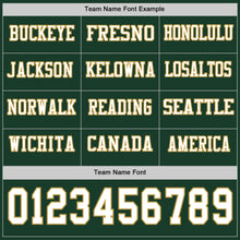 Charger l&#39;image dans la galerie, Custom Green White-Old Gold Long Sleeve Authentic Football Jersey
