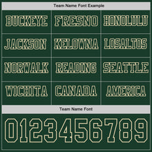 Load image into Gallery viewer, Custom Green Cream Long Sleeve Authentic Football Jersey
