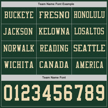 Load image into Gallery viewer, Custom Green Cream Long Sleeve Authentic Football Jersey
