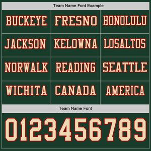 Custom Green Cream-Red Long Sleeve Authentic Football Jersey