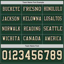 Load image into Gallery viewer, Custom Green Cream-Black Long Sleeve Authentic Football Jersey
