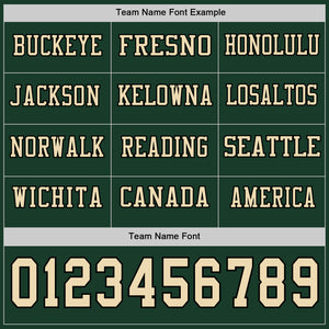 Custom Green Cream-Black Long Sleeve Authentic Football Jersey