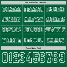 Load image into Gallery viewer, Custom Kelly Green White Long Sleeve Authentic Football Jersey

