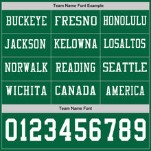 Load image into Gallery viewer, Custom Kelly Green White Long Sleeve Authentic Football Jersey
