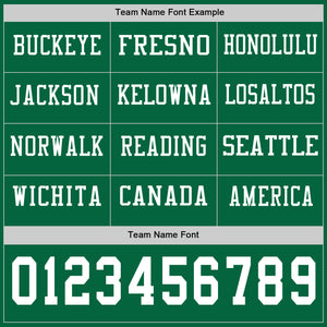 Custom Kelly Green White Long Sleeve Authentic Football Jersey