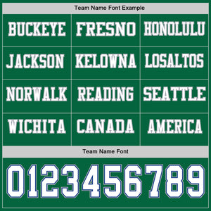 Custom Kelly Green White Royal-Gray Long Sleeve Authentic Football Jersey