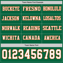 Load image into Gallery viewer, Custom Kelly Green White-Orange Long Sleeve Authentic Football Jersey
