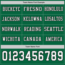 Load image into Gallery viewer, Custom Kelly Green White-Black Long Sleeve Authentic Football Jersey
