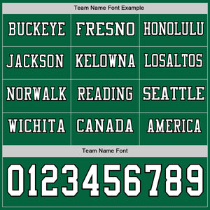Custom Kelly Green White-Black Long Sleeve Authentic Football Jersey