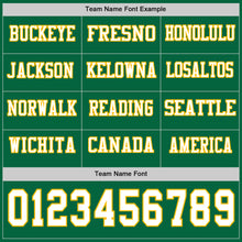 Load image into Gallery viewer, Custom Kelly Green White-Gold Long Sleeve Authentic Football Jersey
