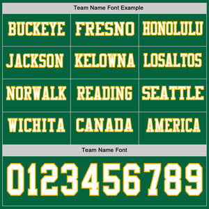 Custom Kelly Green White-Gold Long Sleeve Authentic Football Jersey
