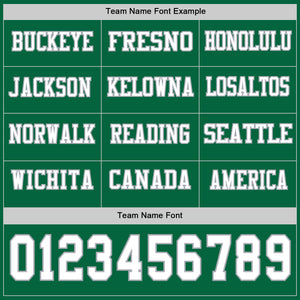 Custom Kelly Green White-Gray Long Sleeve Authentic Football Jersey