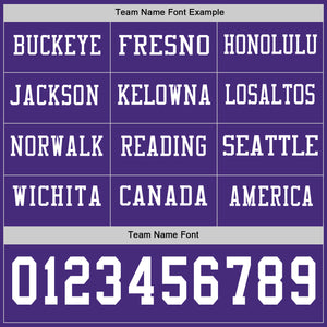 Custom Purple White Long Sleeve Authentic Football Jersey