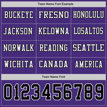 Load image into Gallery viewer, Custom Purple Black-White Long Sleeve Authentic Football Jersey
