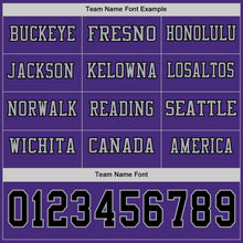Load image into Gallery viewer, Custom Purple Black-Gray Long Sleeve Authentic Football Jersey

