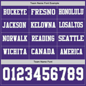 Custom Purple White-Gray Long Sleeve Authentic Football Jersey