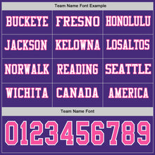 Load image into Gallery viewer, Custom Purple Pink-White Long Sleeve Authentic Football Jersey
