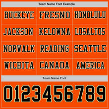Load image into Gallery viewer, Custom Orange Black Cream-Old Gold Long Sleeve Authentic Football Jersey
