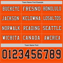 Load image into Gallery viewer, Custom Orange Brown-White Long Sleeve Authentic Football Jersey
