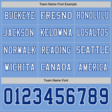 Load image into Gallery viewer, Custom Light Blue Royal-White Long Sleeve Authentic Football Jersey

