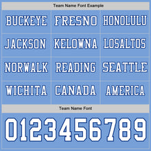 Load image into Gallery viewer, Custom Light Blue White-Royal Long Sleeve Authentic Football Jersey
